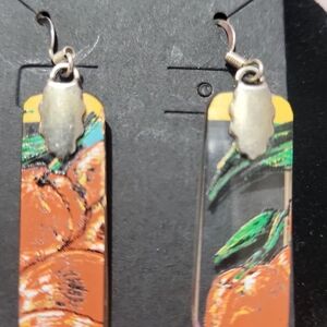 Artistic Fall/pumkin Theme Dangle Earrings